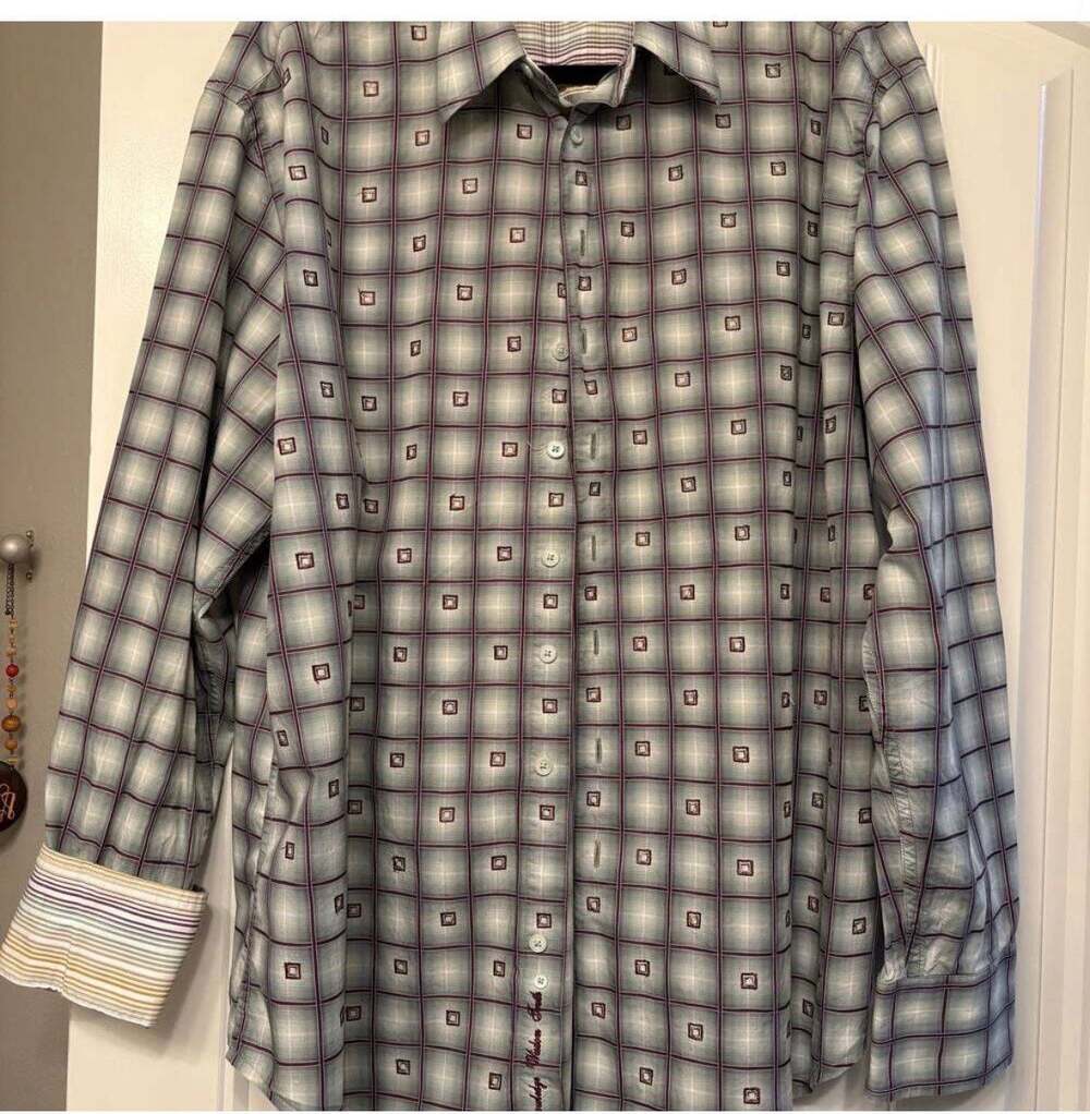 Robert Graham designer plaid shirt